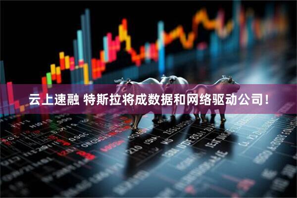 云上速融 特斯拉将成数据和网络驱动公司！