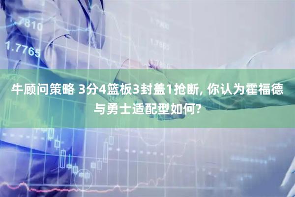 牛顾问策略 3分4篮板3封盖1抢断, 你认为霍福德与勇士适配型如何?